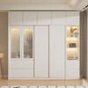 Shangxuan JD Yuncang Shining Wardrobe Bedroom Modern Simple Solid Wood Wardrobe Rental Sliding Door Large Wardrobe Wardrobe Solid Wood 1.6 Meter Wardrobe
