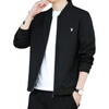 Playboy New Men's Jacket Spring and Autumn Jacket Men's Casual Slim Top Thin Breathable Baseball Uniform Work Wear Trendy and Versatile 2030 Black (Spring and Autumn Style) XL 120-135 Jin