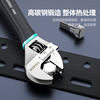 Shanze dipped plastic adjustable wrench 8 inches household universal adjustable spanner large opening bathroom adjustable spanner SZ-BS03