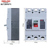 Delixi plastic case circuit breaker CDM1-630L/3300 3P 4P 500A630A high current air switch 3P 500A