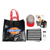 Dickies casual shoulder shopping bag woven bag portable snakeskin bag large capacity storage foldable environmentally friendly bag black