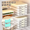 HKMLWCZ German high-end dumpling box household food-grade kitchen refrigerator storage box frozen sealed special wonton speed milk green two-layer plus dumpling wrapper can hold 120 pieces