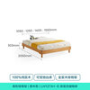 Lin's Home Montessori platform bed floor bed all solid wood single bed tatami baby crib children's bed LH127A1 rubber wood | row frame without bedside bed 1.2mx2m bed + 0 glue spine pad (13cm)