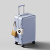 Reebok suitcase PC trolley case multifunctional boarding case travel password case leather case Roland purple 20 inches