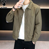 Playboy (PLAYBOY) jacket men's high-end jacket men's autumn and winter casual men's high-end trendy work clothes Khaki L