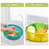 Camellia vegetable washing basket drain basket large plastic household water filter kitchen vegetable basket fruit basin vegetable basin durable green hollow drain basket 30cm