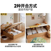 Genji Muyu solid wood children's bed modern simple storage box bed small apartment cartoon high box small bed single bed Oak children's side opening box bed (with bottom board) 1.2*2m+J50 pad