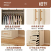 Zhilei wardrobe bedroom home European cream style large wardrobe flat door simple storage storage cabinet wardrobe 2.0 meters main cabinet four doors