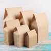 Haofanjie food grade kraft paper bag food bag kraft paper oil-proof bread packaging bag burger food packaging bag paper bag No. 4 bag 13*8*24cm oil-proof 50 pieces