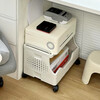 Shantou Lincun workstation removable printer storage rack under the desk floor-standing storage shelf office cart artifact storage basket cart - 5 floors