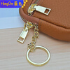 Ye Yu's new women's mini bag coin purse double zipper simple soft leather coin short style earthy yellow