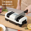 Baijie electric knife sharpener artifact for household vegetable scissors sharpening, fully automatic machine, kitchen multi-function grinding wheel sharpener, newly upgraded nine-in-one electric knife sharpener, 3-second speed grinding, black and white five-slot electric knife sharpener artifact