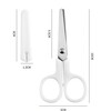 Muji Style Portable Handmade Scissors Xiaohongshu Same Style Student Dormitory Handbook Cutting Mini Utility Knife Protective Case Simple White Scissors 1 Pair Free Protective Cover