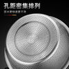 Qinkat Thick Stainless Steel Washing Basin Drain Basket Rice Washing Sieve Rice Basin Kitchen Artifact Commercial Household Draining and Leaking Basin Extra Thick Rice Washing Basin One Basket Quick Drainage 32CM Extra Thick Drainage Basket with Dense Holes Take a photo and send one