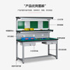 Kegan diy aluminum alloy anti-static workbench aluminum profile operating table computer table workshop factory assembly line assembly table repair table can be customized including accessories 1800*600*1600 double drawer