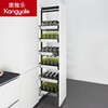 Kangyale stainless steel tall cabinet large monster pull basket cabinet seasoning basket high-depth linkage pull basket with heavy-duty guide rail 300 cabinet-4-layer basket