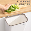 Kitchen trash can cabinet door hanging no punching small large size household creative kitchen waste storage bucket special without lid pear white-small wall-mounted trash can