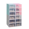 Shoe box transparent household flip-top simple dormitory shoe storage box storage box plastic peach heart white