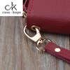 Casa-kupsCK Genuine Leather Women's Wallet Long Clutch 2025 New Zipper Multifunctional Long Large Capacity Wallet Mobile Phone Pink