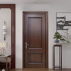 Solid wood door bedroom door walnut log painted door pure solid wood high-end wooden door room door interior door set door walnut pure solid wood log painted door A