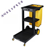 Yingtang customized multi-functional cleaning trolley linen cart property shopping mall hotel guest room cleaning cart service cart cleaning black cart 2023 thickened version-Baiyun brand