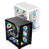 Panoramic room MINI PRO computer case desktop case ATX sea view room supports 360 240 water-cooled luxury chassis sea view room PRO-white (supports 360 water cooling/ATX motherboard)