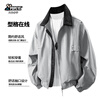 Popeye cleanfit lapel flight jacket men's autumn and winter casual versatile baseball jacket DJ06 gray L