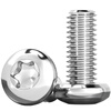 Tianzhuo Hardware 304/316 stainless steel round head inner torx screw pan head with column anti-theft screw M3M4M5M6M8 GB2672 M4*16 (50 pieces) with column