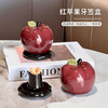 Zunmusi Ceramic Apple Toothpick Box 2025 New Home Personality Light Luxury High-End High-Look New Cotton Swab Storage Jar Ceramic Toothpick Box 1 Pack