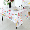Fantasy birthday party tablecloth children's party layout dessert table decoration disposable six-piece cloth plastic long colorful five-pointed star tablecloth