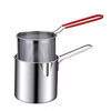 Food-grade stainless steel frying pan, household frying pan, electromagnetic gas stove, mini fuel-saving small frying pan for cooking noodles and soup, frying hot milk and cooking soup, multi-purpose pot 1.3 liters