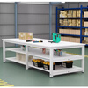 Factory workbench warehouse express packaging table packaging table workshop assembly line operating table cutting table large table default whitening frame + white surface