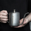 Utensil collection hand-brewed coffee pot stainless steel Japanese retro old thin mouth long mouth hanging ear coffee kettle utensils household snowflake silver thin mouth pot 370ml