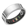 MUYKUY smart ring ring with charging compartment, heart rate, blood oxygen saturation, pressure, sleep, non-sense wearing, smart wearable brush, TikTok short video control, music e-book game, Silver 11#