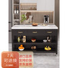 Zhaoran marble island kitchen open dining table removable workbench cooking table storage storage sideboard marble countertop 180*60*85cm four drawers