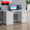 Steel office computer desk iron sheet single lockable drawer writing desk doctor financial stainless steel workbench ordinary desk 1.4 meters