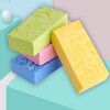 Children's bathing tool, baby mud sponge, bath towel, back rub, rub ash, 4 pack, mixed colors