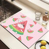 FANCYCHIC thickened kitchen drain mat, non-slip, heat-insulating, water-absorbent, dirt-resistant, one-flush and clean dishwashing sink, strawberry berry, customized size, contact customer service