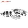 Lingfeng LINKFAIR/Lesa series five-piece steamer set household air-locking stainless steel steamer double-layer steamer five-piece set