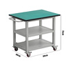 Haike Yijia three-layer anti-static workbench with wheels movable trolley electronics factory workshop console maintenance experiment table three-layer wheels 60*60*75cm