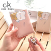 Casa-kupsCK Japanese and Korean small fresh printed short folding women's small wallet mini fashion trendy cute student small wallet 8608 pink