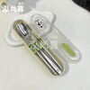 Ye Yu stainless steel spoon, chopsticks, fork and cutlery set three-piece portable cutlery box for office workers and students. Card slot design - fixed and non-shaking - two sets of spoons and chopsticks. Hongshangxi Home Portable cutlery box - Panda Link