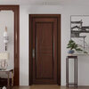Solid wood door bedroom door walnut log painted door pure solid wood high-end wooden door room door interior door set door walnut pure solid wood log painted door A