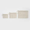 MUJI recycled polyester fiber double zipper bag travel bag beige S