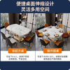 Light luxury high-end slate dining table and chairs, multi-functional household induction cooker, smart dining table, modern simple retractable and foldable 1.5-meter dining table, induction cooker turntable for warming dishes