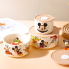 Disney high-looking light luxury ceramic fresh-keeping bowl lunch box high-looking cartoon exquisite girls and children home rice bowl light luxury Pooh fresh-keeping bowl small size