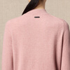 Ordos 1980 Autumn and Winter pure cashmere half turtleneck casual top for women simple textured cashmere sweater Pollen-25 L 165/88A