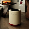 Lazy space simple retro trash can household large capacity open living room bedroom trash can paper basket bathroom trash can retro bucket cream color