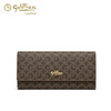GOLDLION G+ goldlilai wallet women's 2025 new fashion versatile simple niche design long multi-card slot zipper card holder brown