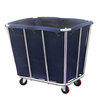 Hotel linen cart cart guest room stainless steel cleaning work cart linen bag removable room entrance cart nationwide (blue) except remote areas_disassembly and assembly 4 tubes